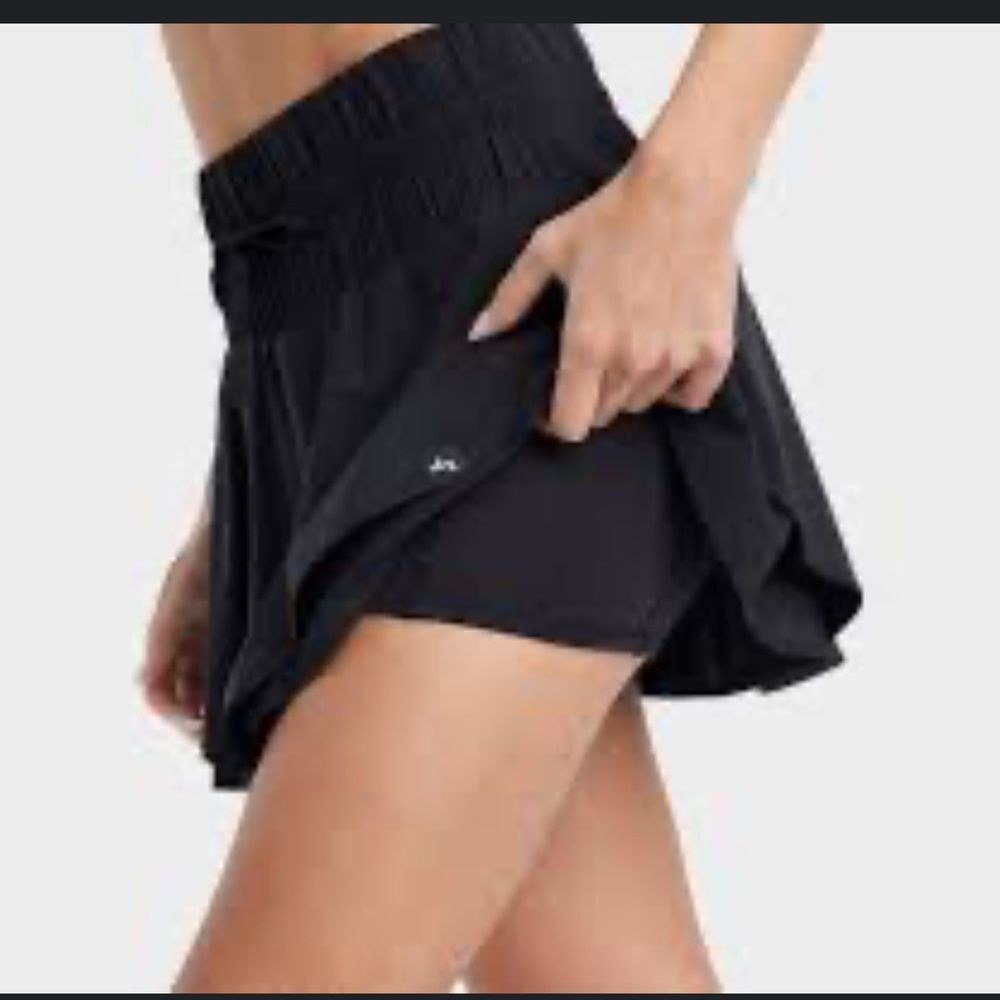 JoyLab Black Womens High Rise Flowy Skort